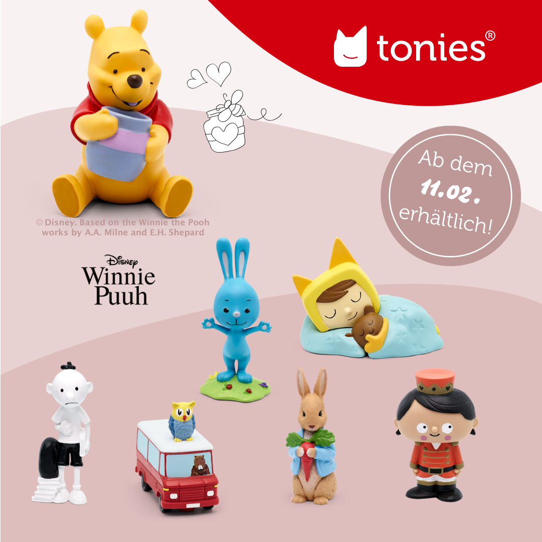 Tonies Tonie Figur Hörfigur Winnie Puuh Peter Hase Neuheiten Vorverkauf ab 12,90