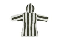 bademantel gestreift schwarz weiss